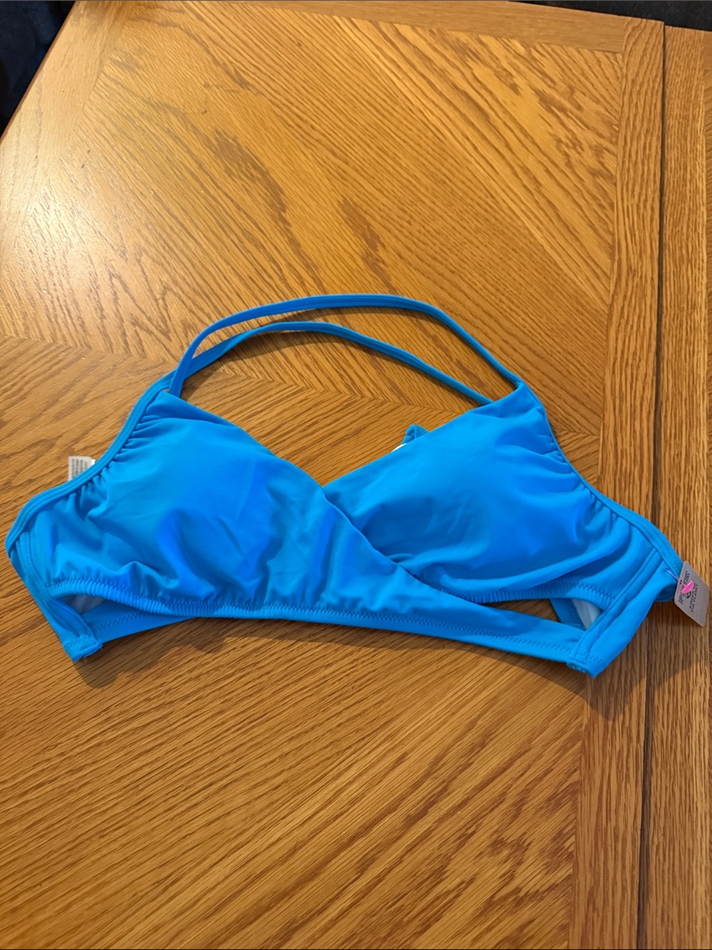 PINK Victoria's Secret Bright Blue Bikini Top